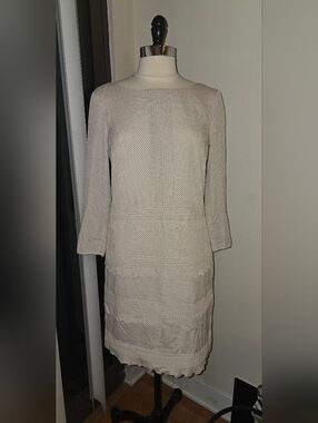 Banana Republic Women's Light Pink Textured Long Sleeve Dress Size 0